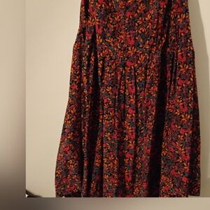 Dior Red and Black Pleated Midi Skirt for Casual Wear